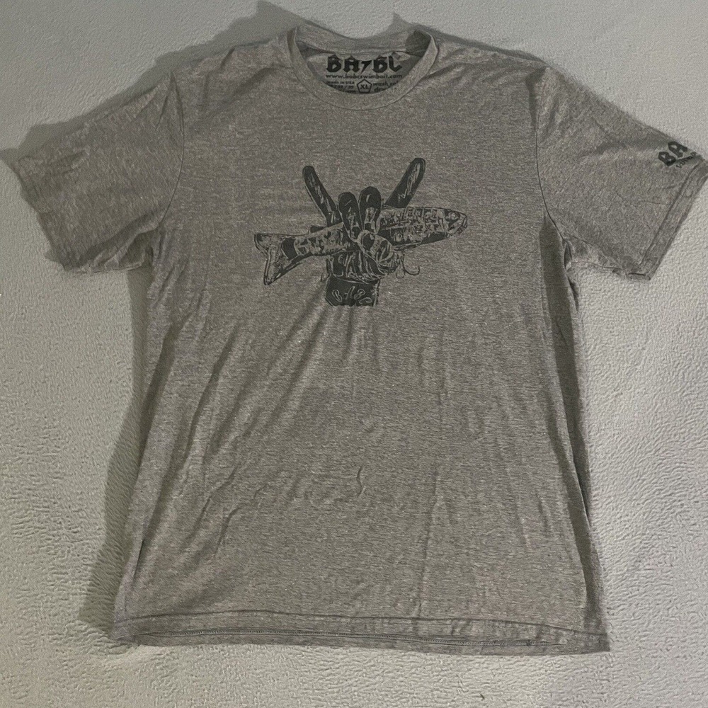 Babcswimbait Graphic T Shirt XL‎ Short Sleeve Gray